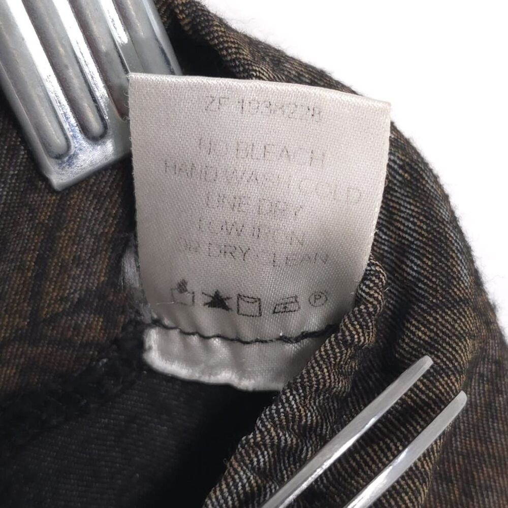 AVENUE MONTAIGNE Geometric Ankle Pants Brown Pull On Size 8 USA MADE Handcrafted - Picture 7 of 10